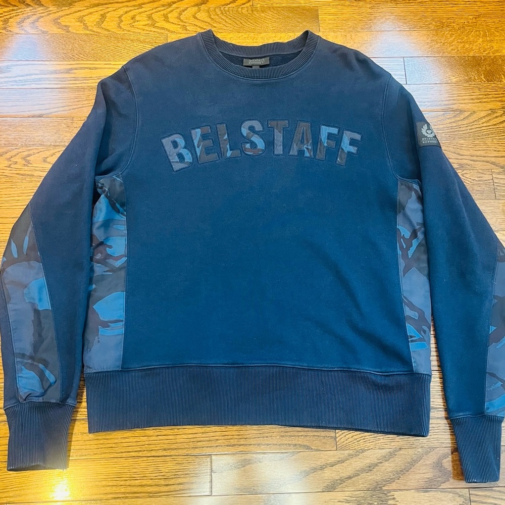 Belstaff x SOPHNET Camo Panel Logo Crewneck Sweatshirt